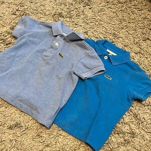 2T Lacoste collar button shirts